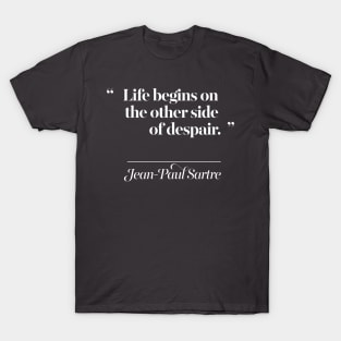 Jean-Paul Sartre Quotes Typography Design T-Shirt